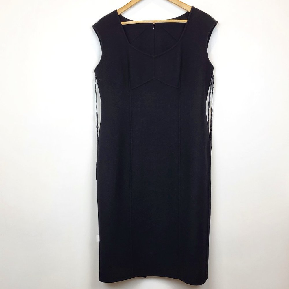 Talbots Black 100% Wool Structured Sheath Dress, Size 8, EUC - Picture 10 of 13